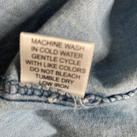 MPH Collection Dress Womens Small Tiered Denim Medium Wash - Picture 6 of 11